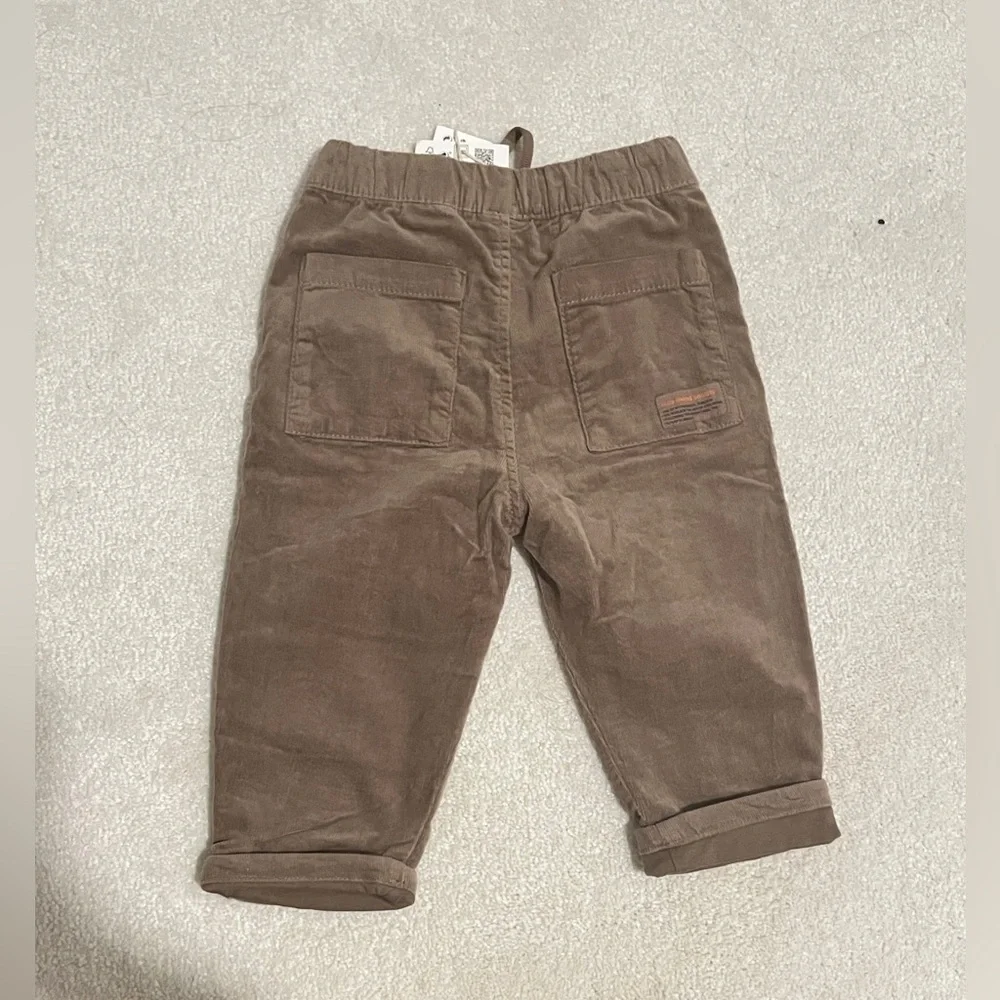 Zara kids, lined fine wale corduroy Pants, 12-18 M